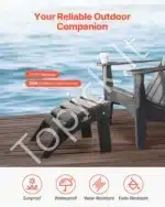 Juoda kojelė Adirondack kėdėms, 47,5 x 50 x 33 cm - Image 2