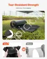 Juoda statybinė plėvelė mulčiavimui 3,05 x 30,48 m, 0,15 mm storio - Image 2