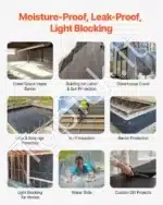 Juoda statybinė plėvelė mulčiavimui 6,96 x 30,48 m, 0,25 mm storio - Image 4