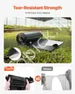 Juodai-balta statybinė plėvelė mulčiavimui 3,05 x 19,81 m, 0,25 mm storio - Image 2