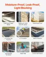 Juodai-balta statybinė plėvelė mulčiavimui 3,05 x 19,81 m, 0,25 mm storio - Image 4