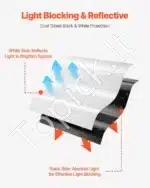 Juodai-balta statybinė plėvelė mulčiavimui 3,05 x 19,81 m, 0,25 mm storio - Image 5