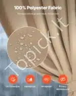 Khaki spalvos 4 pusių pavėsinės užuolaidos 282,5 × 342,5 × 221,5 cm - Image 3