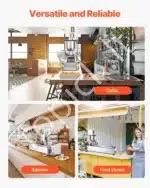 Komercinė automatinė spurgų gaminimo mašina 3 kW | 90 vnt./h | Viena eilė | Nerūdijančio plieno | 5,5 l tešlos talpykla | 14,5 l aliejaus talpykla - Image 6