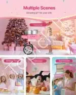 Komercinė cukraus vatos gaminimo mašina su vežimėliu, 1000 W, rožinė - Image 6