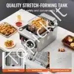 Komercinė elektrinė gruzdintuvė su nerūdijančio plieno talpykla | 3000 W | 5,9 l talpa | Temperatūra iki 200 °C | 220 V - Image 6