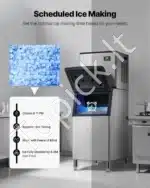 Komercinė ledukų gaminimo mašina – 249,5 kg per dieną, automatinė savęs valymo sistema - Image 6