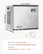 Komercinė ledukų gaminimo mašina – 249,5 kg per dieną, automatinė savęs valymo sistema - Image 7