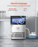 Komercinė ledukų gaminimo mašina – 41 kg per dieną, 50 ledukų, LED ekranas - Image 6