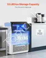 Komercinė ledukų gaminimo mašina – 41 kg per dieną, 50 ledukų, LED ekranas - Image 3