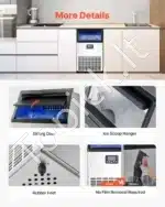 Komercinė ledukų gaminimo mašina – 45,36 kg per dieną, LED ekranas, 50 ledukų šablonų - Image 6