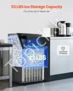 Komercinė ledukų gaminimo mašina – 45,36 kg per dieną, LED ekranas, 50 ledukų šablonų - Image 3