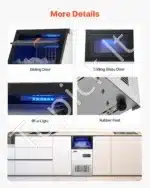 Komercinė ledukų gaminimo mašina – 49,9 kg per dieną, LED ekranas, 36 ledukų kubeliai per ciklą - Image 6