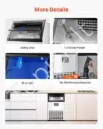 Komercinė ledukų gaminimo mašina – 58,97 kg per dieną, LED ekranas, 45 ledukų šablonai - Image 6