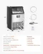 Komercinė ledukų gaminimo mašina – 58,97 kg per dieną, LED ekranas, 45 ledukų šablonai - Image 7