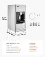 Komercinė ledukų talpykla su automatinio išdavimo sistema – 80 kg talpa, 9 kg per minutę išdavimo greitis - Image 6