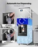 Komercinė ledukų talpykla su automatinio išdavimo sistema – 80 kg talpa, 9 kg per minutę išdavimo greitis - Image 2