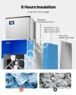 Komercinė ledukų talpykla su automatinio išdavimo sistema – 80 kg talpa, 9 kg per minutę išdavimo greitis - Image 4