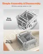 Komercinė mėsos pjaustyklė su 5 mm nerūdijančio plieno peiliu - Image 4