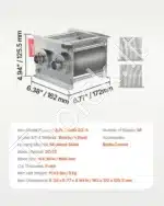 Komercinė mėsos pjaustyklė su 5 mm nerūdijančio plieno peiliu - Image 7