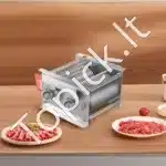 Komercinė mėsos pjaustyklė su 5 mm nerūdijančio plieno peiliu - Image 8