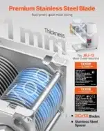 Komercinė mėsos pjaustyklė su 5 mm nerūdijančio plieno peiliu - Image 2