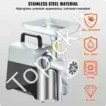 Komercinis Elektrinis Mėsos Malūnas su Dešrų Pildymo Funkcija – 2,27 kg/min, 575 W - Image 5