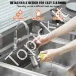 Komercinis Elektrinis Mėsos Malūnas su Dešrų Pildymo Funkcija – 2,27 kg/min, 575 W - Image 6