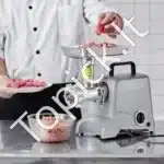 Komercinis Elektrinis Mėsos Malūnas su Dešrų Pildymo Funkcija – 2,27 kg/min, 575 W - Image 8