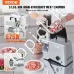 Komercinis Elektrinis Mėsos Malūnas su Dešrų Pildymo Funkcija – 2,27 kg/min, 575 W - Image 2