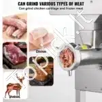 Komercinis elektrinis mėsos malūnas, 2200 W – 9,98 kg/min – Nerūdijančio plieno konstrukcija - Image 3