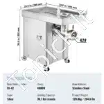 Komercinis elektrinis mėsos malūnas, 4000 W – 16,65 kg/min – Nerūdijančio plieno konstrukcija - Image 6