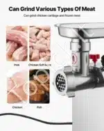 Komercinis elektrinis mėsos malūnėlis 600 W | 2,04 kg/min | Nerūdijantis plienas - Image 4