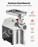 Komercinis elektrinis mėsos malūnėlis 600 W | 2,04 kg/min | Nerūdijantis plienas - Image 5