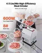 Komercinis elektrinis mėsos malūnėlis 600 W | 2,04 kg/min | Nerūdijantis plienas - Image 2