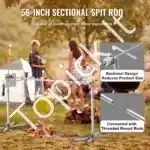 Komercinis grilis iš nerūdijančio plieno | Talpa 60 kg | Elektrinis BBQ grilis su dangčiu - Image 4