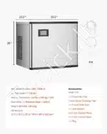 Komercinis ledo aparatas – 136 kg per dieną - Image 7