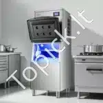 Komercinis ledo aparatas – 181 kg per dieną, 250 lbs talpa, automatinė savireguliacija, LED valdymo skydelis, nerūdijančio plieno korpusas - Image 8