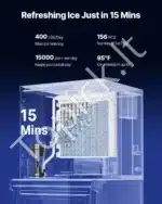 Komercinis ledo aparatas – 181 kg per dieną, 250 lbs talpa, automatinė savireguliacija, nerūdijančio plieno korpusas - Image 2
