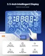 Komercinis ledo aparatas – 249 kg per dieną, 250 lbs talpa, automatinė savireguliacija, LED valdymo skydelis, nerūdijančio plieno korpusas - Image 5