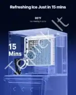 Komercinis ledo aparatas – 249 kg per dieną, 250 lbs talpa, automatinė savireguliacija, LED valdymo skydelis, nerūdijančio plieno korpusas - Image 2