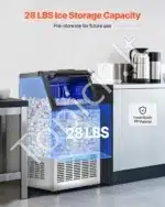 Komercinis ledo aparatas – 54,43 kg per dieną, savireguliacija, barams ir restoranams - Image 3