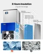 Komercinis ledukų gaminimo aparatas – 136 kg per dieną, 80 kg talpykla, automatinis išdavimo mechanizmas - Image 5