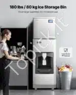 Komercinis ledukų gaminimo aparatas – 181 kg per dieną, 80 kg talpykla, automatinis išdavimo mechanizmas - Image 3