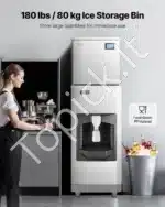 Komercinis ledukų gaminimo aparatas – 200 kg per dieną, 80 kg talpykla, automatinis išdavimo mechanizmas - Image 3