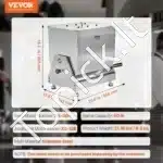 Komercinis rankinis mėsos maišytuvas su 60 L talpos pasukamu baku | Nerūdijančio plieno konstrukcija topick - Image 7