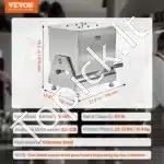 Komercinis rankinis mėsos maišytuvas su 80 L talpos pasukamu baku | Nerūdijančio plieno konstrukcija - Image 7