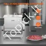 Komercinis rankinis mėsos maišytuvas su 80 L talpos pasukamu baku | Nerūdijančio plieno konstrukcija - Image 5