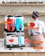 Komercinis slushie / šerbetų aparatas 2×15 l - Image 2