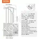 Laiptų turėklai 1-2 pakopoms, 153,5 x 8,4 x 99 cm, balti - Image 6